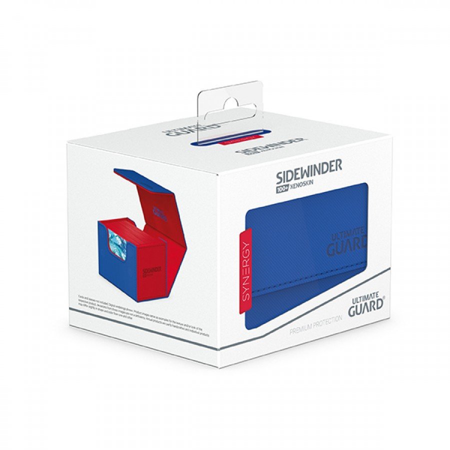 sidewinder_100_synergy_blue_red_01.jpg Deck Case: Sidewinder 100+ Standard Size Synergy Blue/Red - Image 1