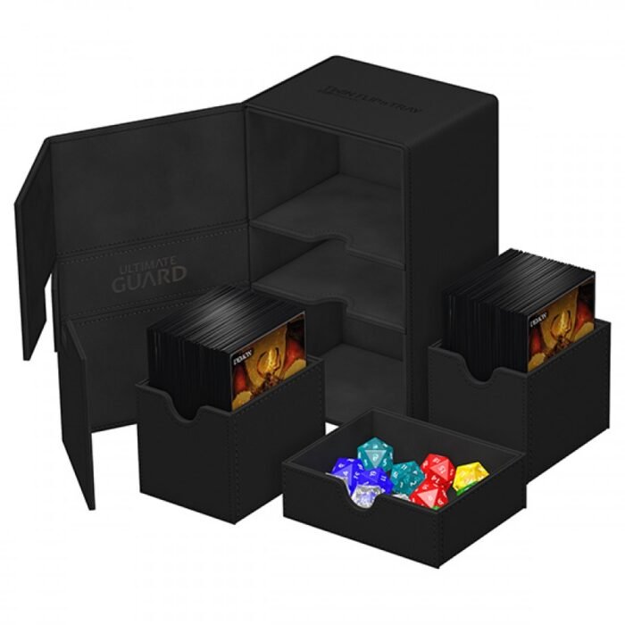 Deck Case: Twin Flip´n´Tray 160+ Standard Size Monocolor- Black - Image 2