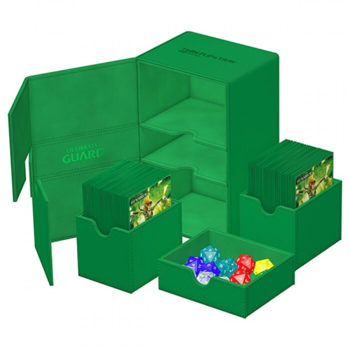 Deck Case: Twin Flip´n´Tray 160+ Standard Size Monocolor- Green - Image 2