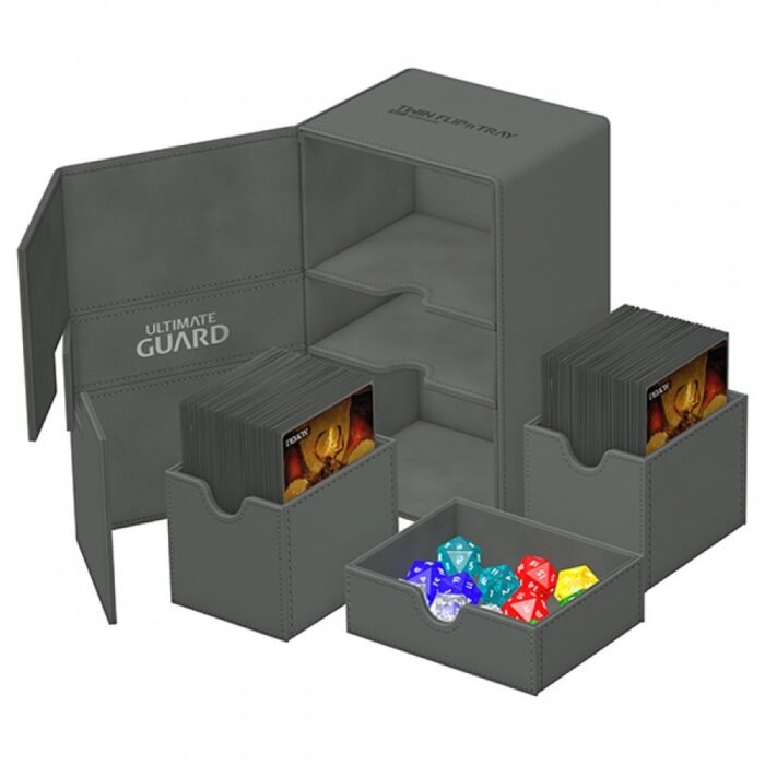 Deck Case: Twin Flip´n´Tray 160+ Standard Size  Monocolor- Grey - Image 2