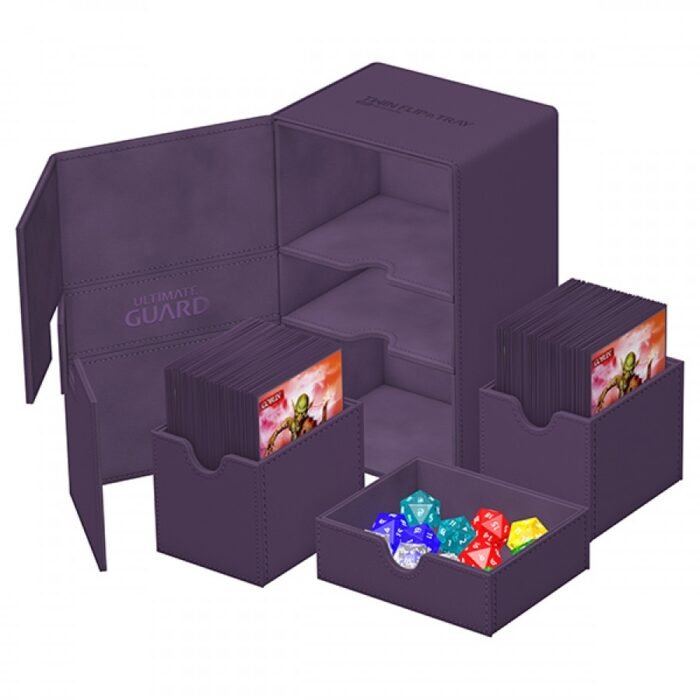 Deck Case: Twin Flip´n´Tray 160+ Standard Size Monocolor- Purple - Image 2