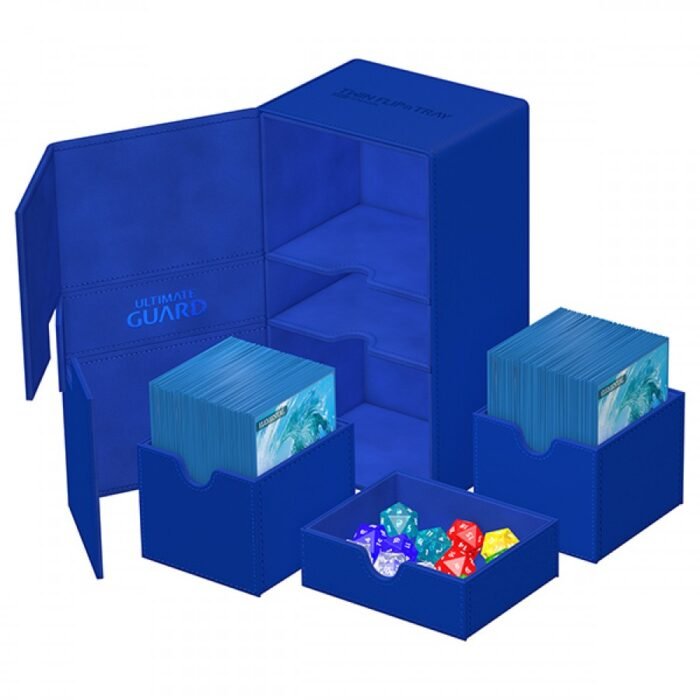 Deck Case: Twin Flip´n´Tray 200+ Standard Size  Monocolor- Blue - Image 2