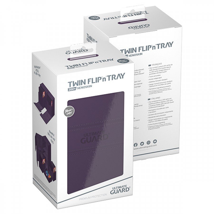 twin_flip_tray_200_purple_01.jpg Deck Case: Twin Flip´n´Tray 200+ Standard Size Monocolor- Purple - Image 1