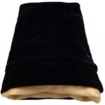 Dice Bag: Small - Black with Gold Satin