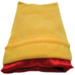 Dice Bag: Small - Gold with Red Satin
