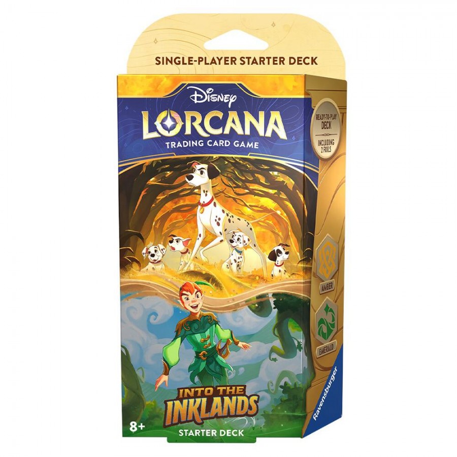 into_inklands_starter_deck_amber_emerald.jpg Disney Lorcana: Into the Inklands Starter Deck (Amber & Emerald) - Image 1