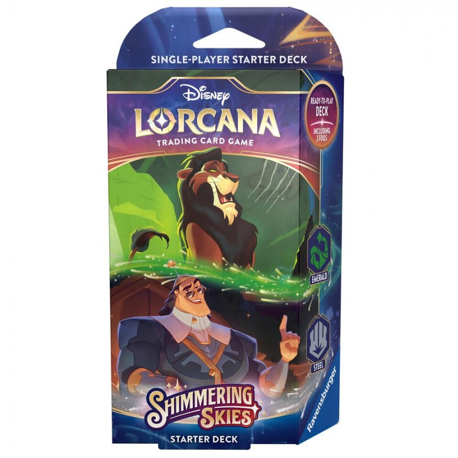 ss_starter_deck_emerald_steel.jpg Disney Lorcana: Shimmering Skies Starter Deck (Emerald & Steel) - Image 1