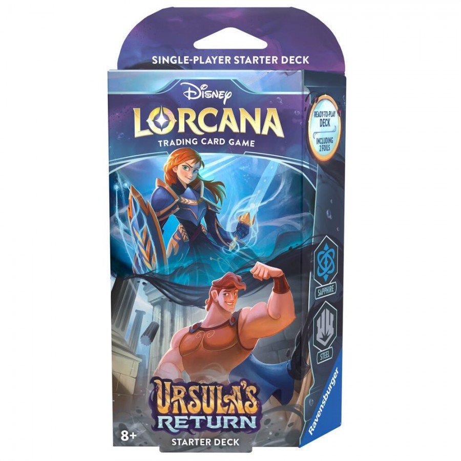 ur_starter_deck_sapphire_steel.jpg Disney Lorcana: Ursula's Return Starter Deck (Sapphire & Steel) - Image 1
