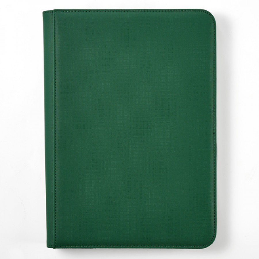 af_binder_9pocket_zippered_green.jpg Binder: 9-Pocket- Solid Color- Green - Image 1