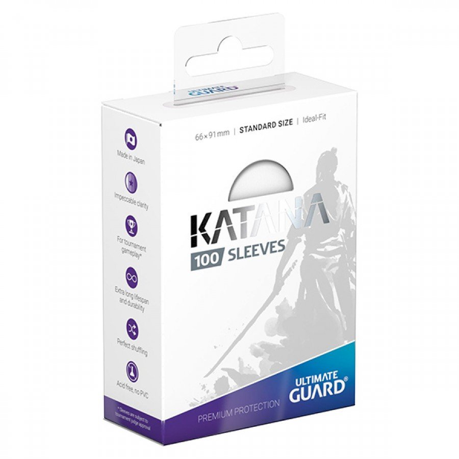 katana_transparent.jpg Card Sleeves: Precise-Fit Sleeves Standard Size Transparent (100) - Image 1